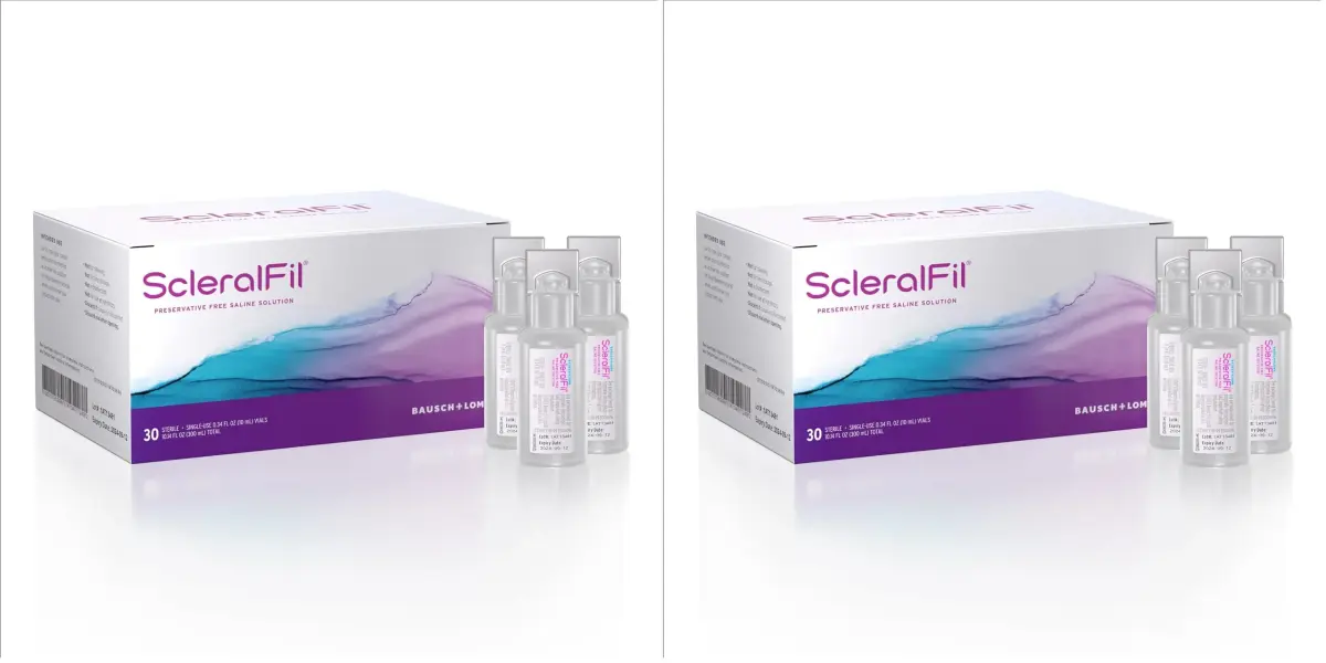 Bausch + Lomb ScleralFil Preservative-Free Saline Solution 60 x 10ml Vials | Buffered Isotonic for Scleral Lenses - main product image
