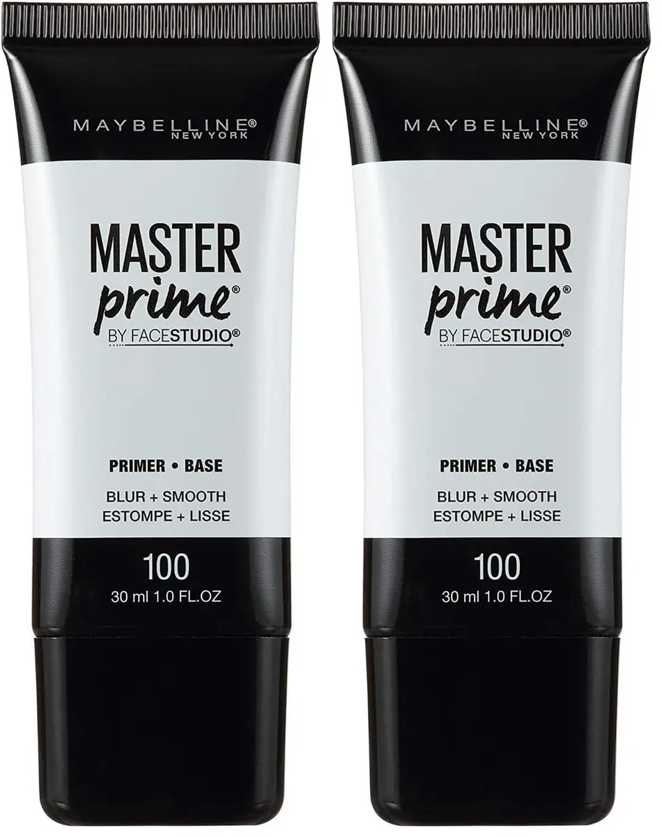 Maybelline Face Studio Master Prime Face Primer Makeup Base,Blur + Smooth, 60ml (2 Pack) | Water-Based, Lightweight, Sensitive Skin Friendly - main product image