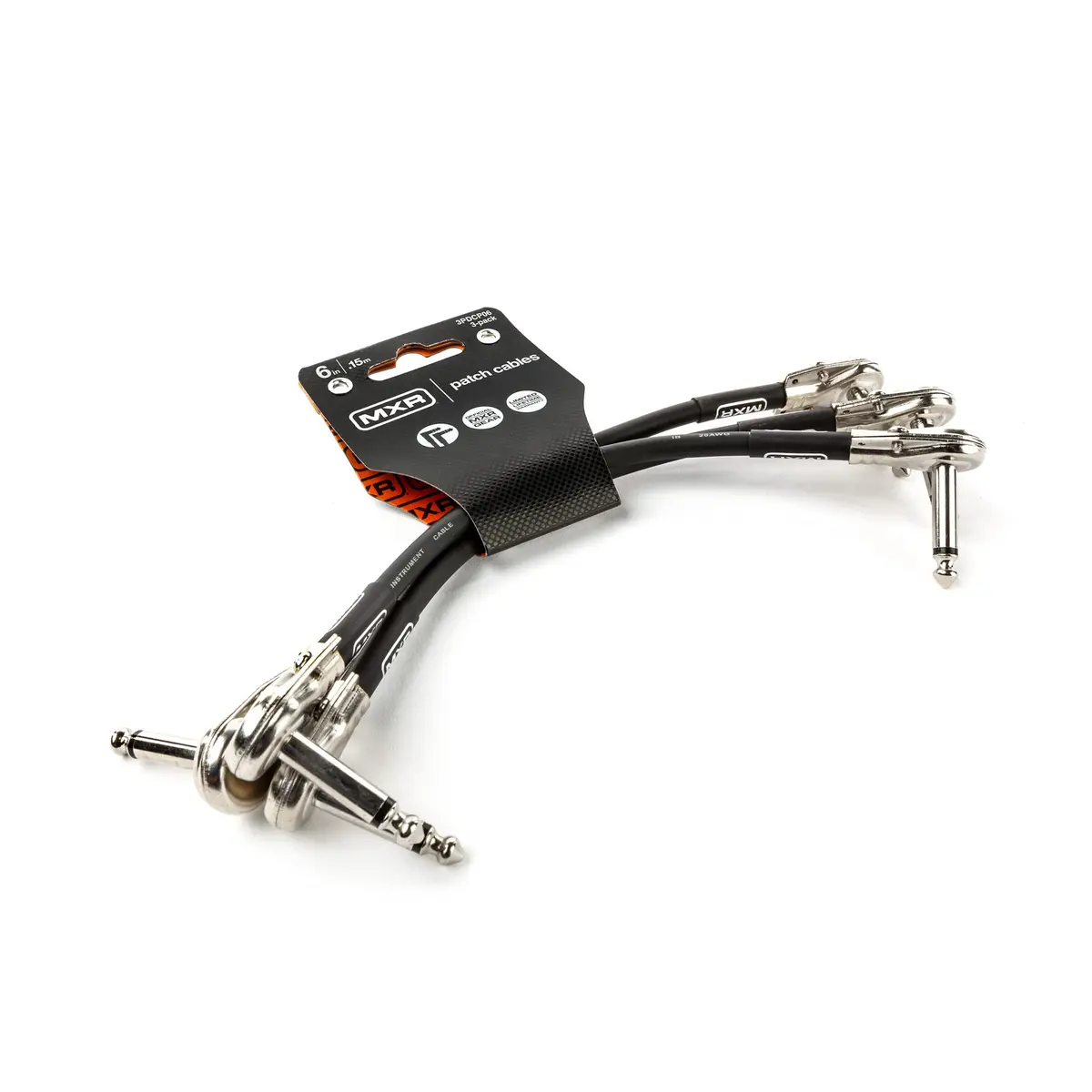 MXR Patch Cable 6 in|15 cm | Clear, Noise-Resistant, Flexible, 3-Pack - view 3