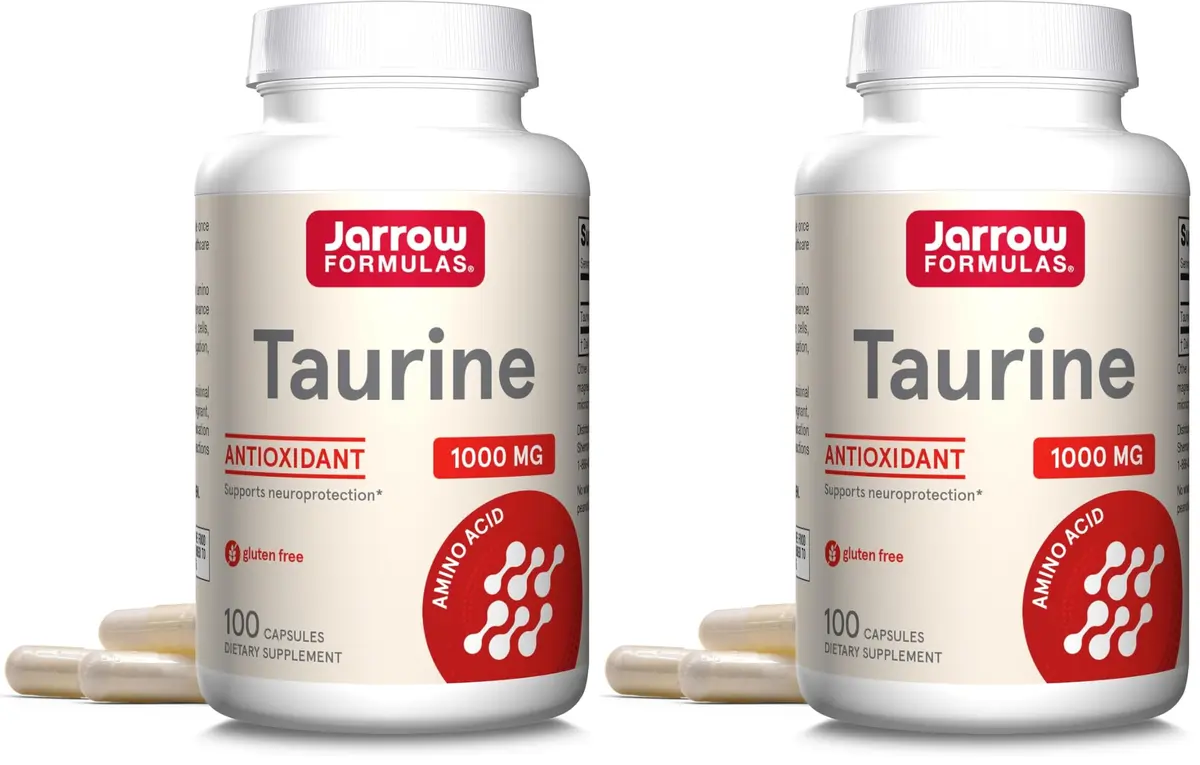 Jarrow Formulas Taurine 1000 mg Capsules | 200 Count (Pack of 2) | Amino Acid Supplement for Brain Health Support - main product image