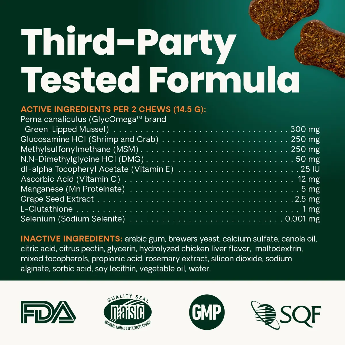 VetriScience Extra Strength Healthy Hip & Joint Chews for Small Dogs | 60 Chews (120 Total Chews) | Supports Mobility & Flexibility - view 8