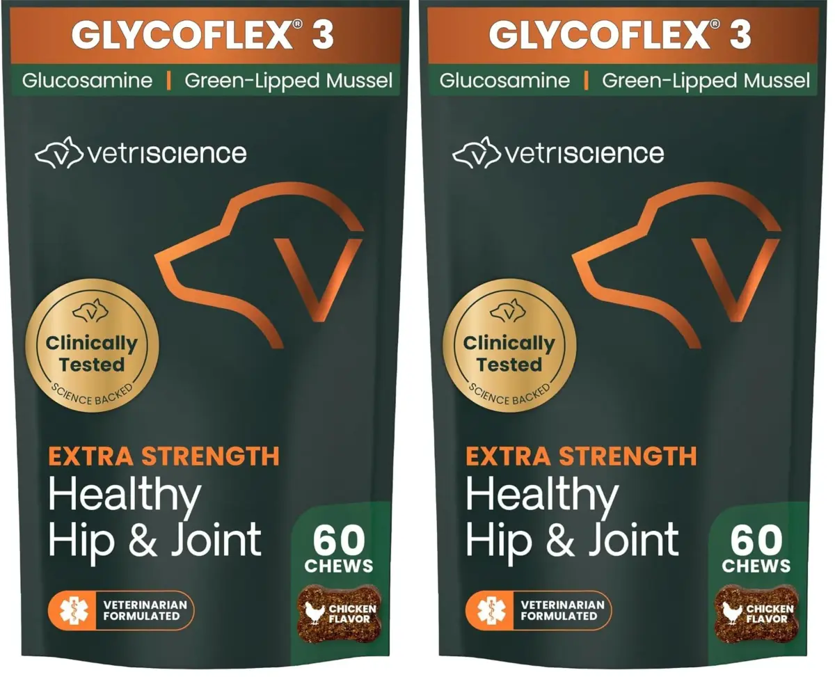 VetriScience Extra Strength Healthy Hip & Joint Chews for Dogs, 120 Chews (Pack of 2) | Advanced Joint Support for Mobility & Flexibility - main product image