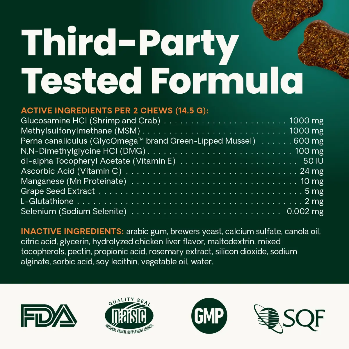 VetriScience Extra Strength Healthy Hip & Joint Chews for Dogs, 120 Chews (Pack of 2) | Advanced Joint Support for Mobility & Flexibility - view 8