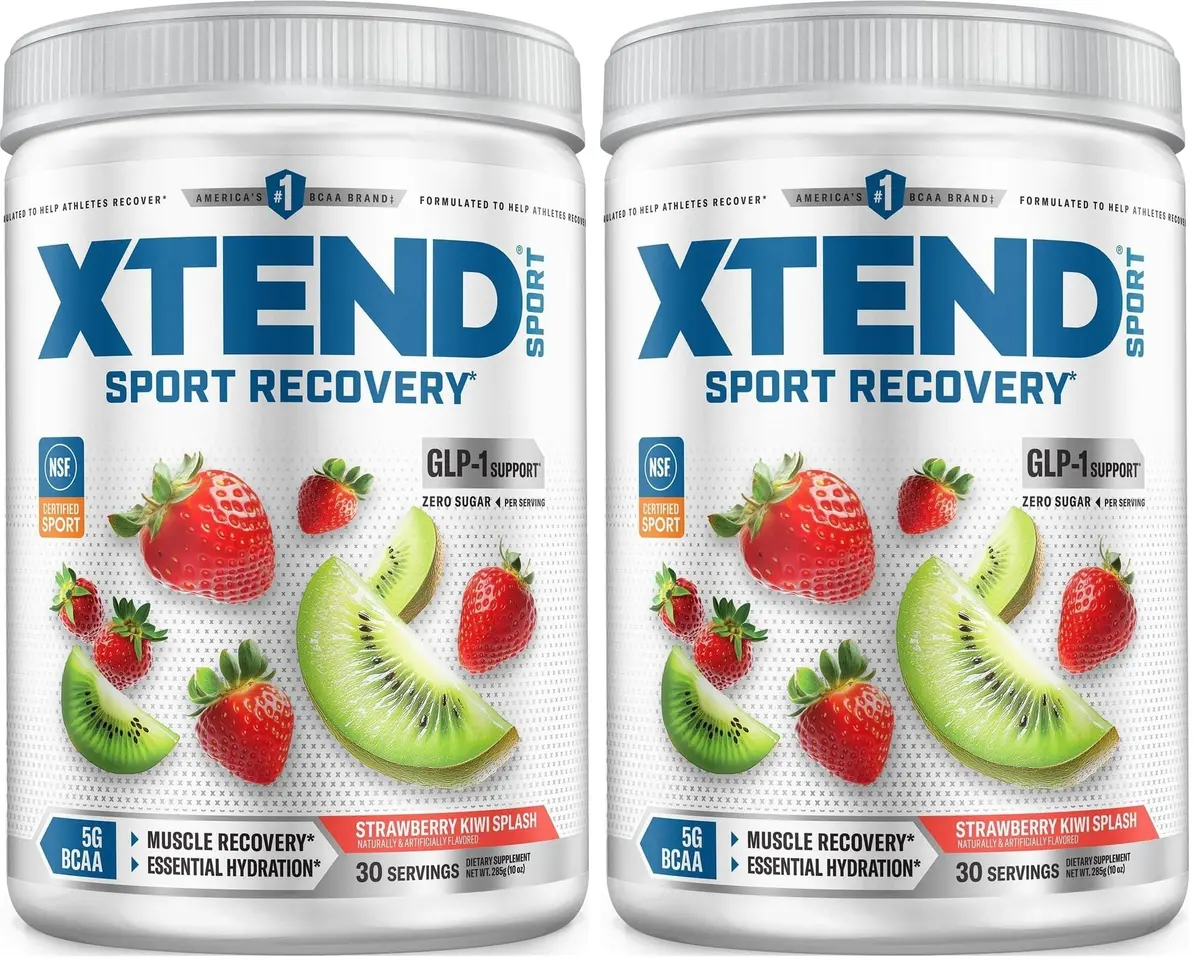 Xtend BCAA Powder Strawberry Kiwi Splash | Electrolyte Recovery & Hydration (12.2 oz, Pack of 2) - main product image