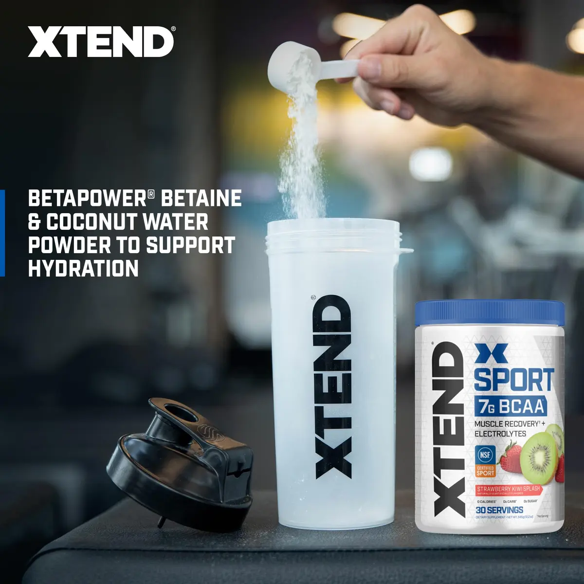 Xtend BCAA Powder Strawberry Kiwi Splash | Electrolyte Recovery & Hydration (12.2 oz, Pack of 2) - view 3
