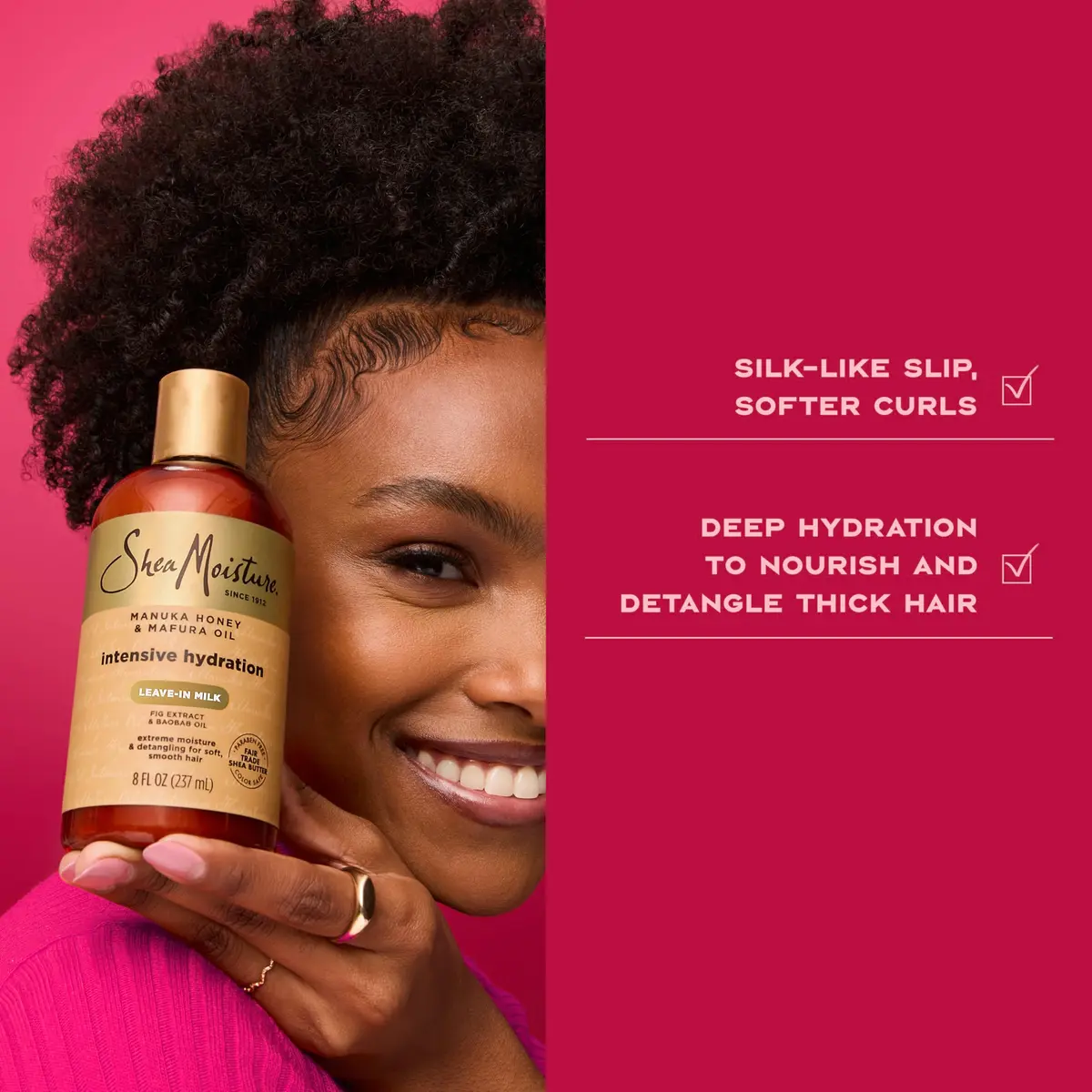 SheaMoisture Intensive Hydration Hair Milk Manuka Honey & Mafura Oil 16 fl oz (473ml) | For Dry, Brittle Hair - view 5