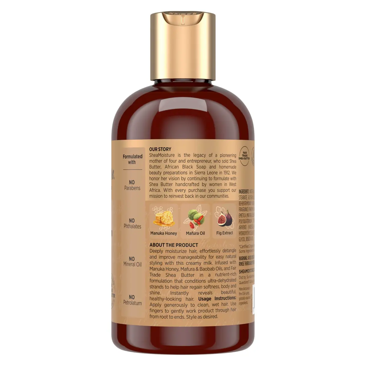 SheaMoisture Intensive Hydration Hair Milk Manuka Honey & Mafura Oil 16 fl oz (473ml) | For Dry, Brittle Hair - view 2