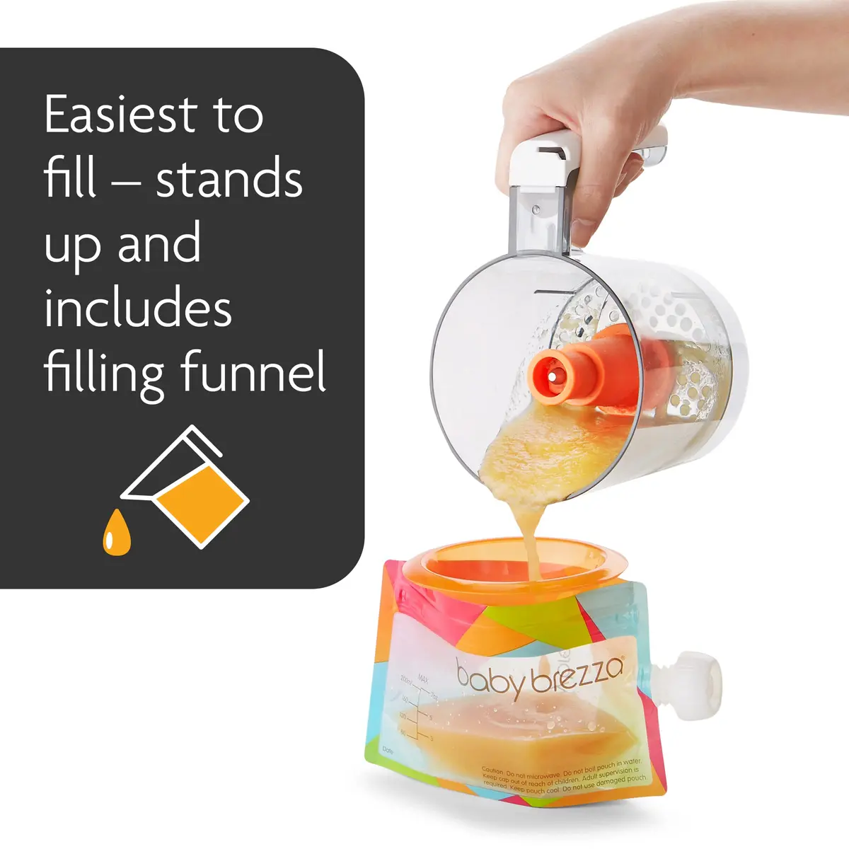 Baby Brezza Reusable Baby Food Storage Pouches 7oz (200ml) | Pack of 20, Freezer Safe, Leak-Proof - view 2