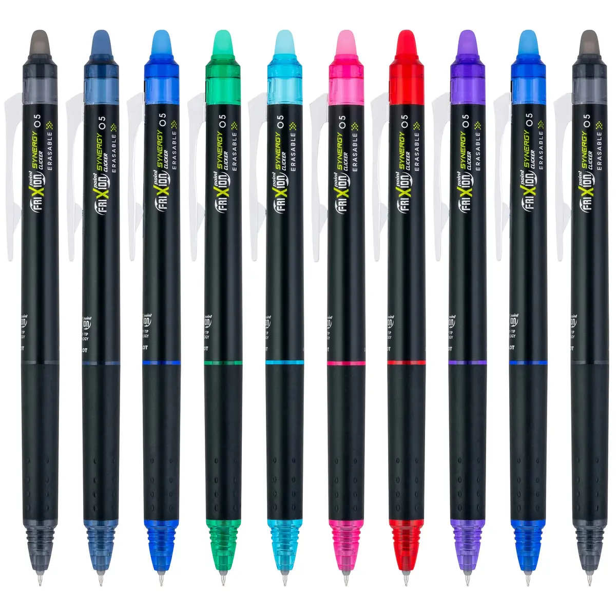 PILOT FriXion Synergy Clicker Erasable Gel Ink Pens, Extra Fine Point, 0.5mm, Assorted Ink Colors, 20 Count (Pack of 2) - view 2