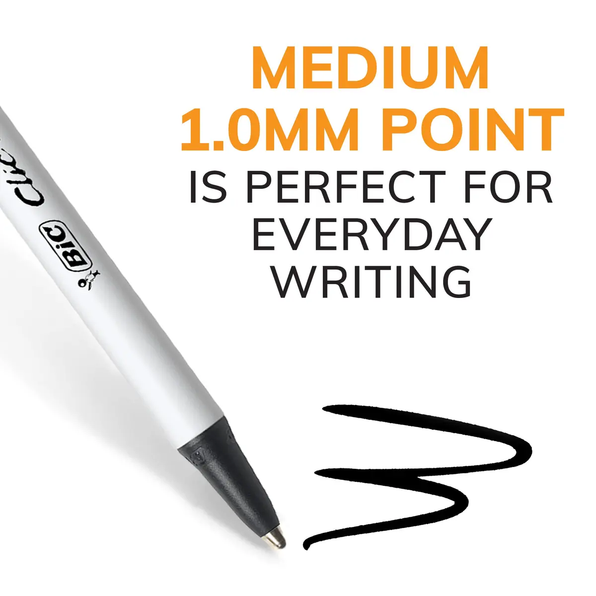 BIC Clic Stic Retractable Ballpoint Pens, Medium Point (1.0mm), 48 Count | Smooth Ink Flow - view 3