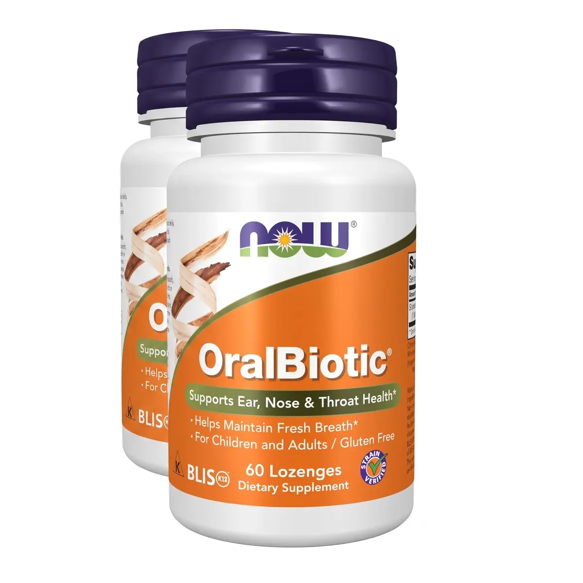 NOW Foods OralBiotic™ Strain Verified 60 Lozenges | Supports Mouth & Throat Health - main product image
