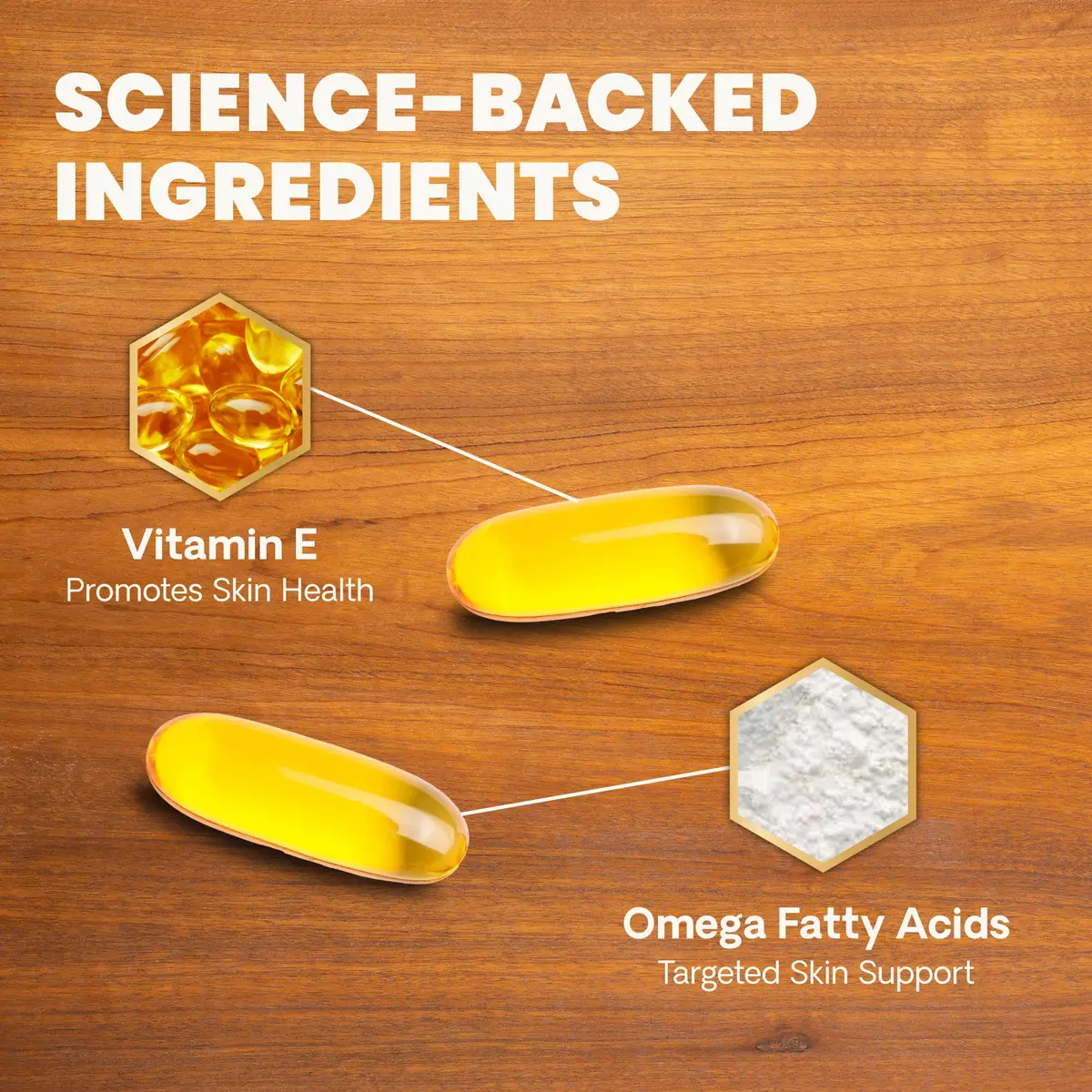 VetriScience Omega Healthy Skin Capsules 180 Count (90 Chews x 2) | Fish Oil Supplement for Dogs & Cats with 750mg Omega Fatty Acids - view 4