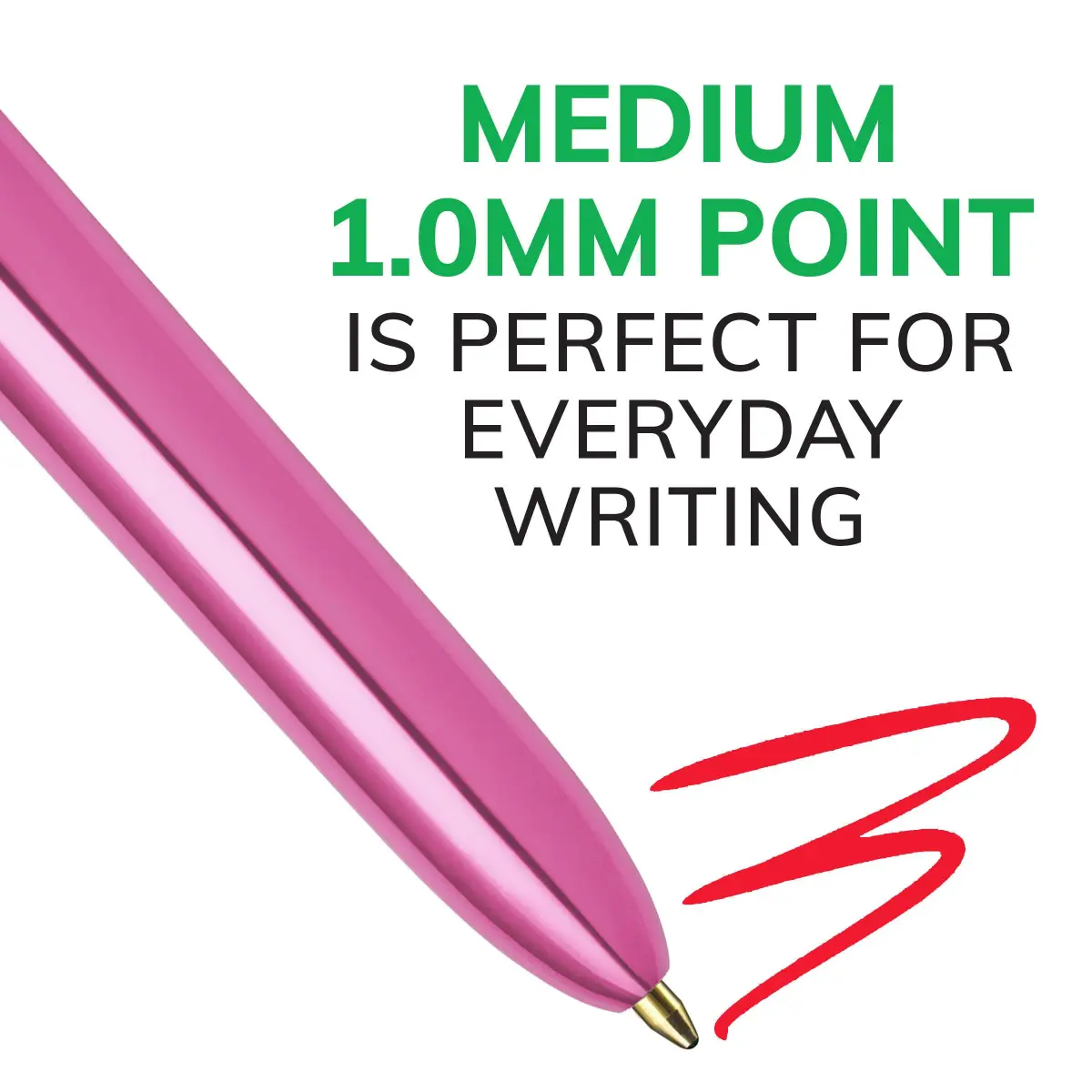 BIC 4 Color Shine Retractable Ballpoint Pen | 1.0 mm Point, Assorted Ink, Pack of 6 - view 3