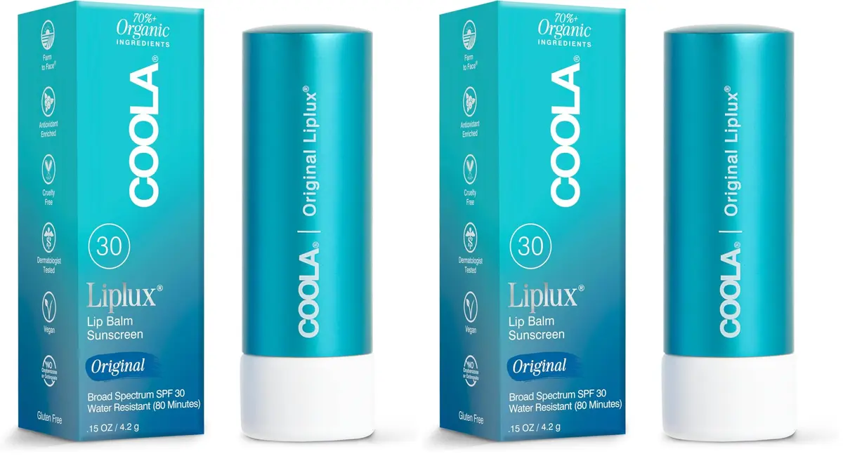 COOLA Liplux SPF 30 Organic Lip Balm Sunscreen 0.15 oz | Hydrating, Water-Resistant, Vegan - main product image