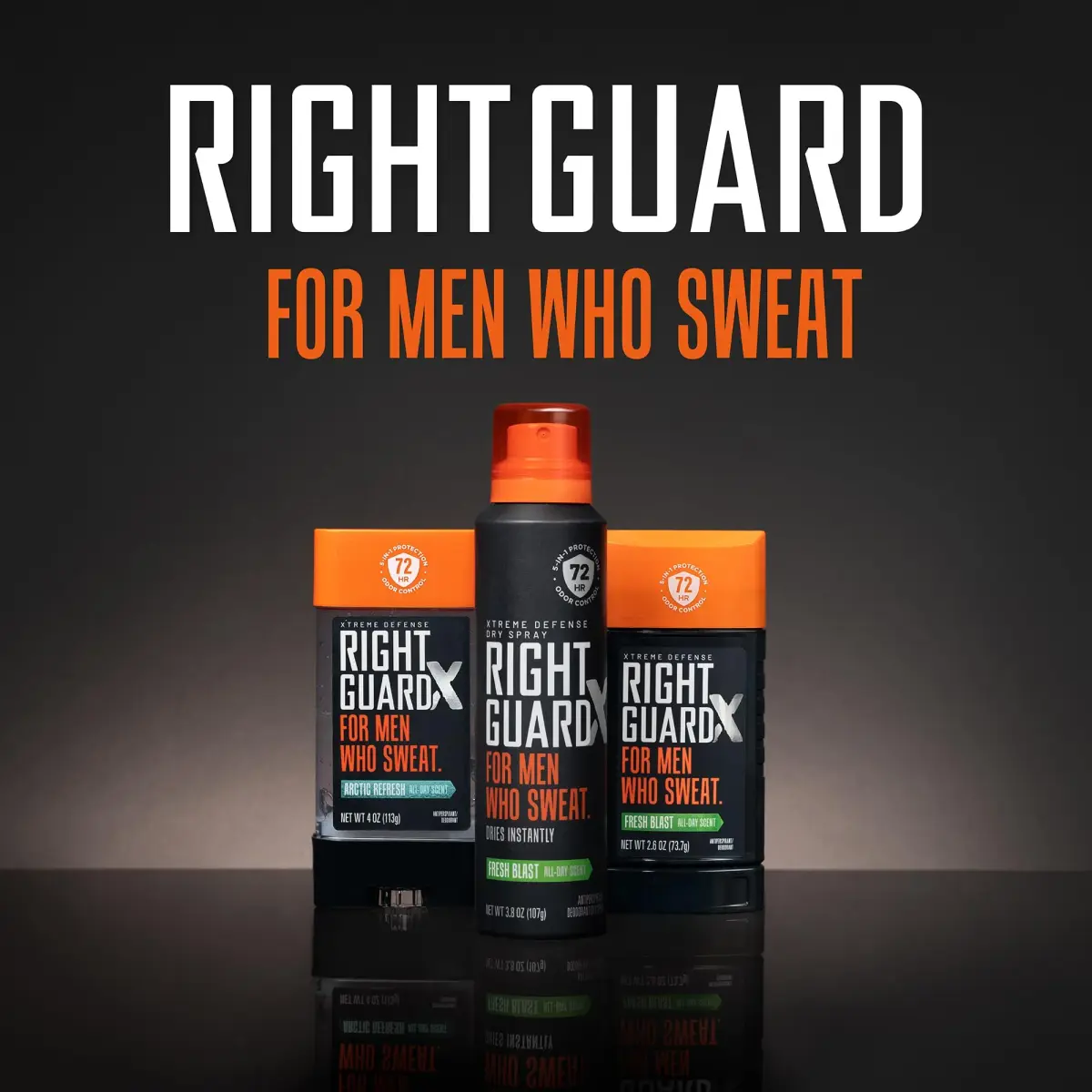 Right Guard Xtreme Defense Invisible Solid Antiperspirant Deodorant Fresh Blast 2.6 oz (Pack of 8) | 72-Hour Odor Control - view 6