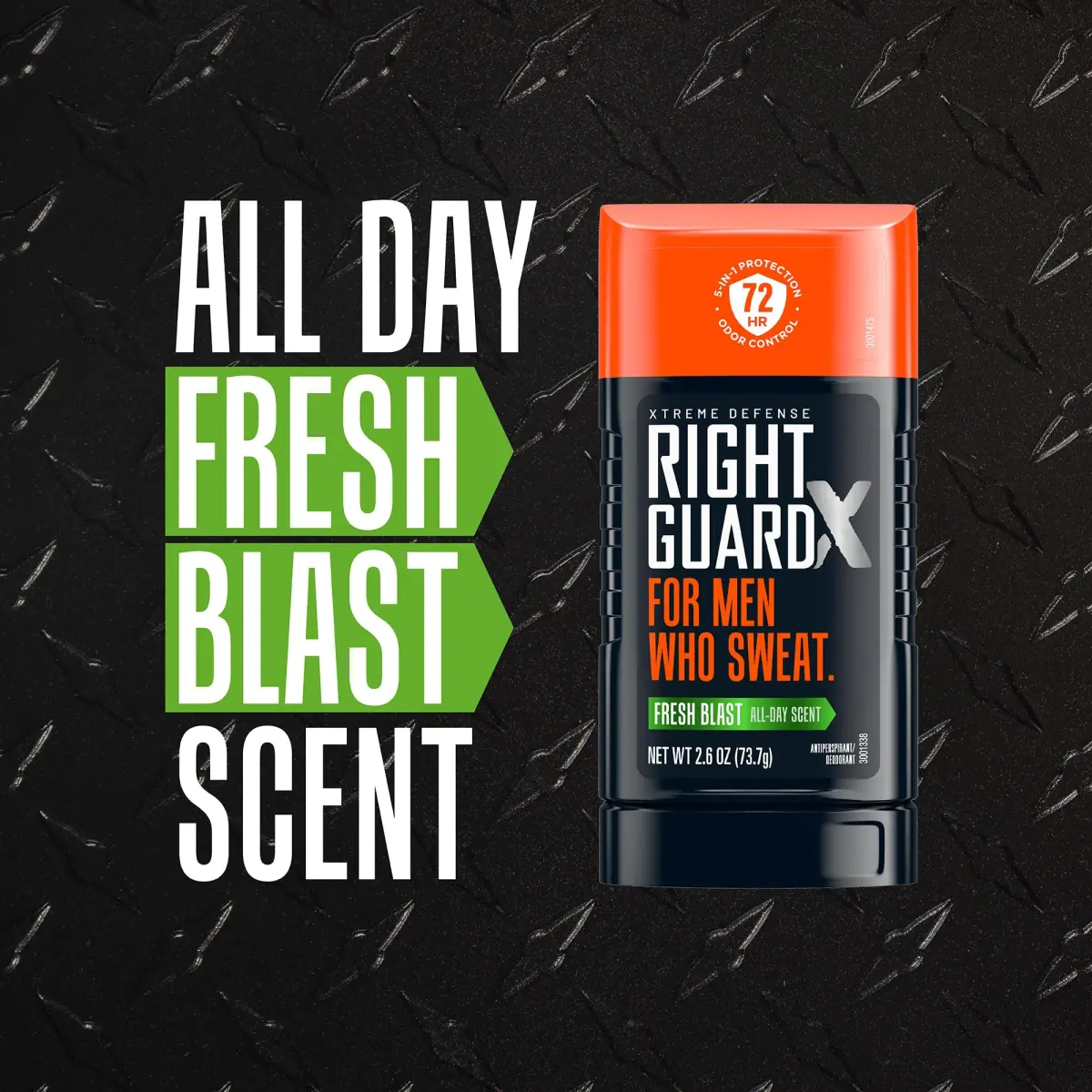 Right Guard Xtreme Defense Invisible Solid Antiperspirant Deodorant Fresh Blast 2.6 oz (Pack of 8) | 72-Hour Odor Control - view 3