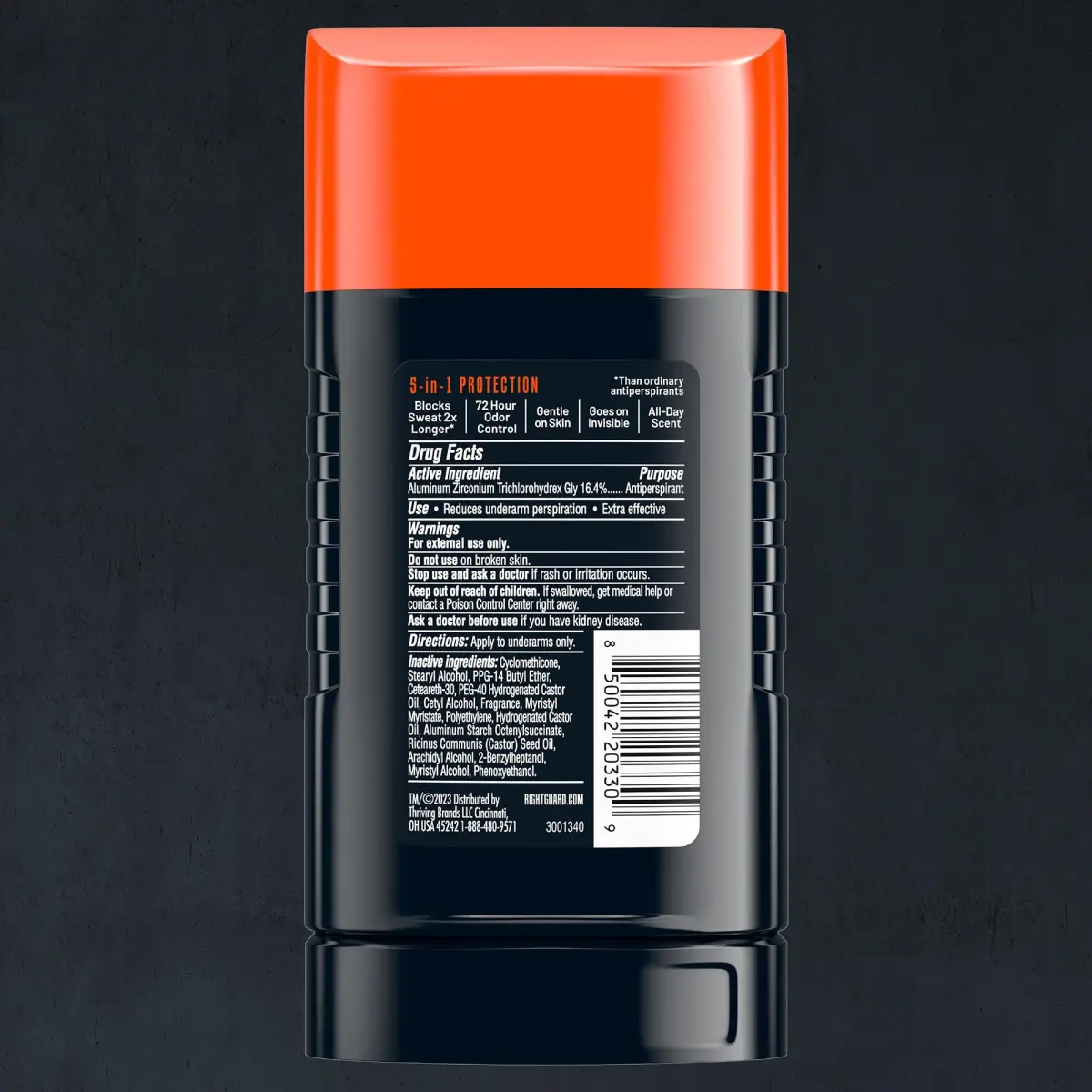 Right Guard Xtreme Defense Invisible Solid Antiperspirant Deodorant Fresh Blast 2.6 oz (Pack of 8) | 72-Hour Odor Control - view 4