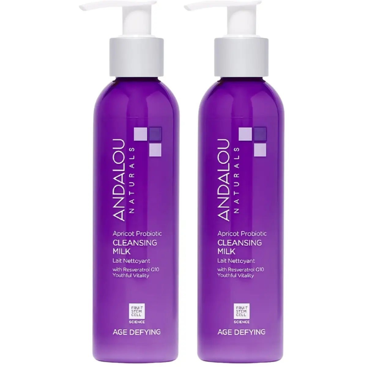 Andalou Naturals Apricot Probiotic Cleansing Milk 356ml (12 fl oz) | Gentle Daily Hydrating Face Cleanser For Dry, Dehydrated Skin - main product image