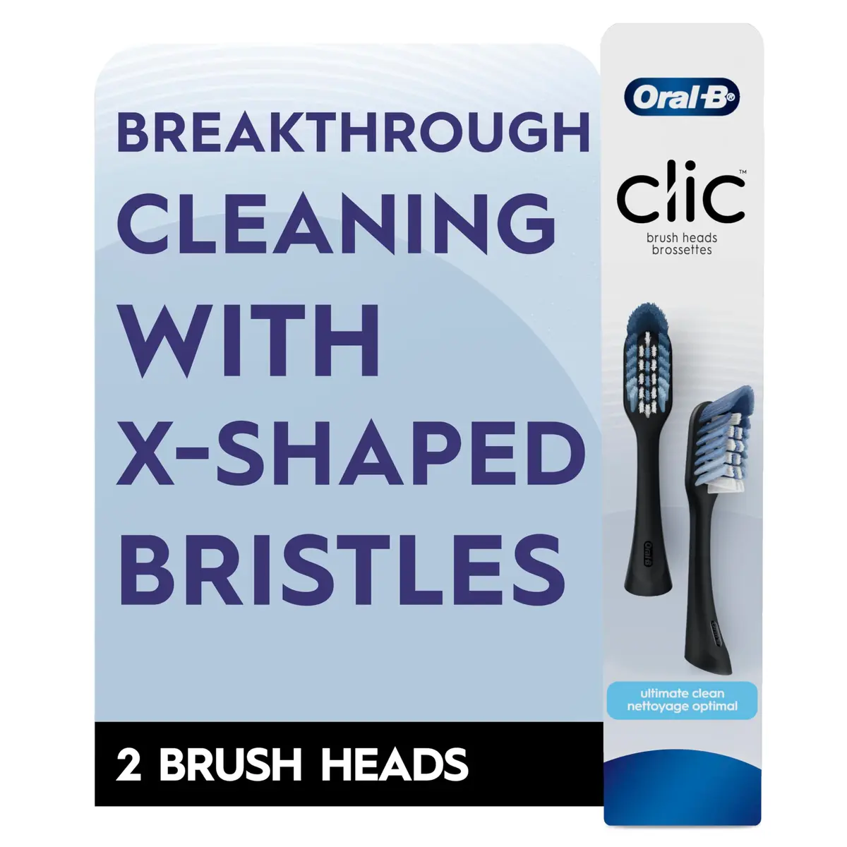 Oral-B Clic Replacement Brush Heads Black Pack of 4 | Next Gen Criss-Cross Bristles - view 7