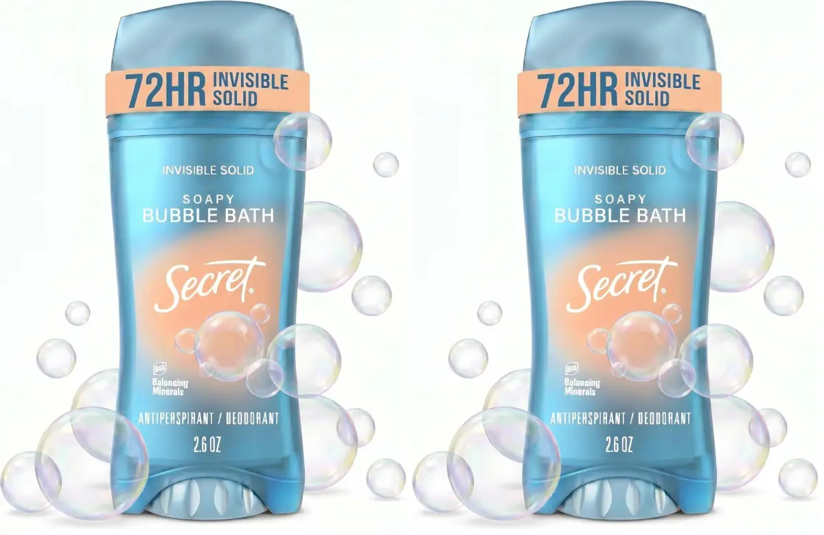 Secret Soapy Bubble Bath Antiperspirant Deodorant for Women, 72hr Protection, 2.6 oz (Pack of 2) - main product image