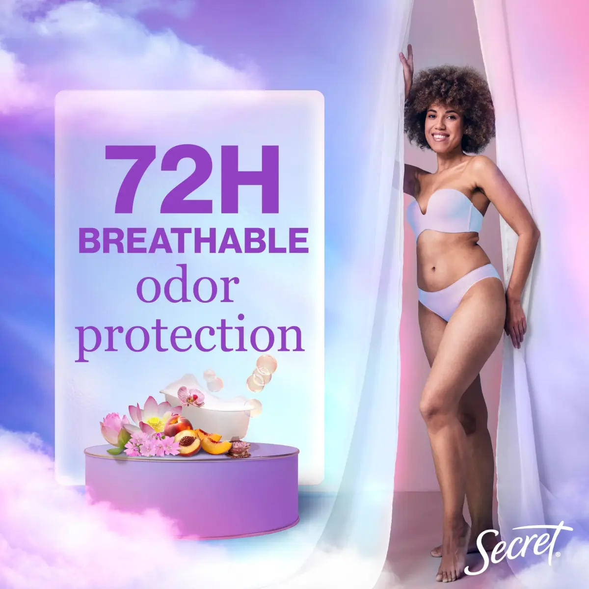 Secret Soapy Bubble Bath Antiperspirant Deodorant for Women, 72hr Protection, 2.6 oz (Pack of 2) - view 3