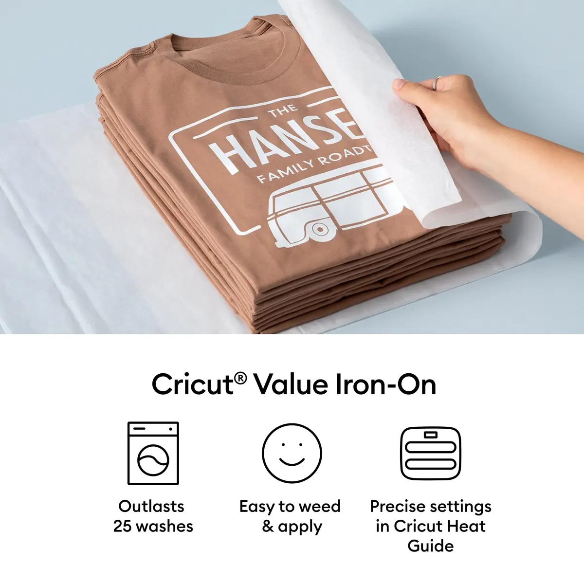 Cricut Value Iron-On Rainbow Sampler Heat Transfer Vinyl 12 in x 12 in (40 Sheets) | Outlasts 25 Washes - view 2