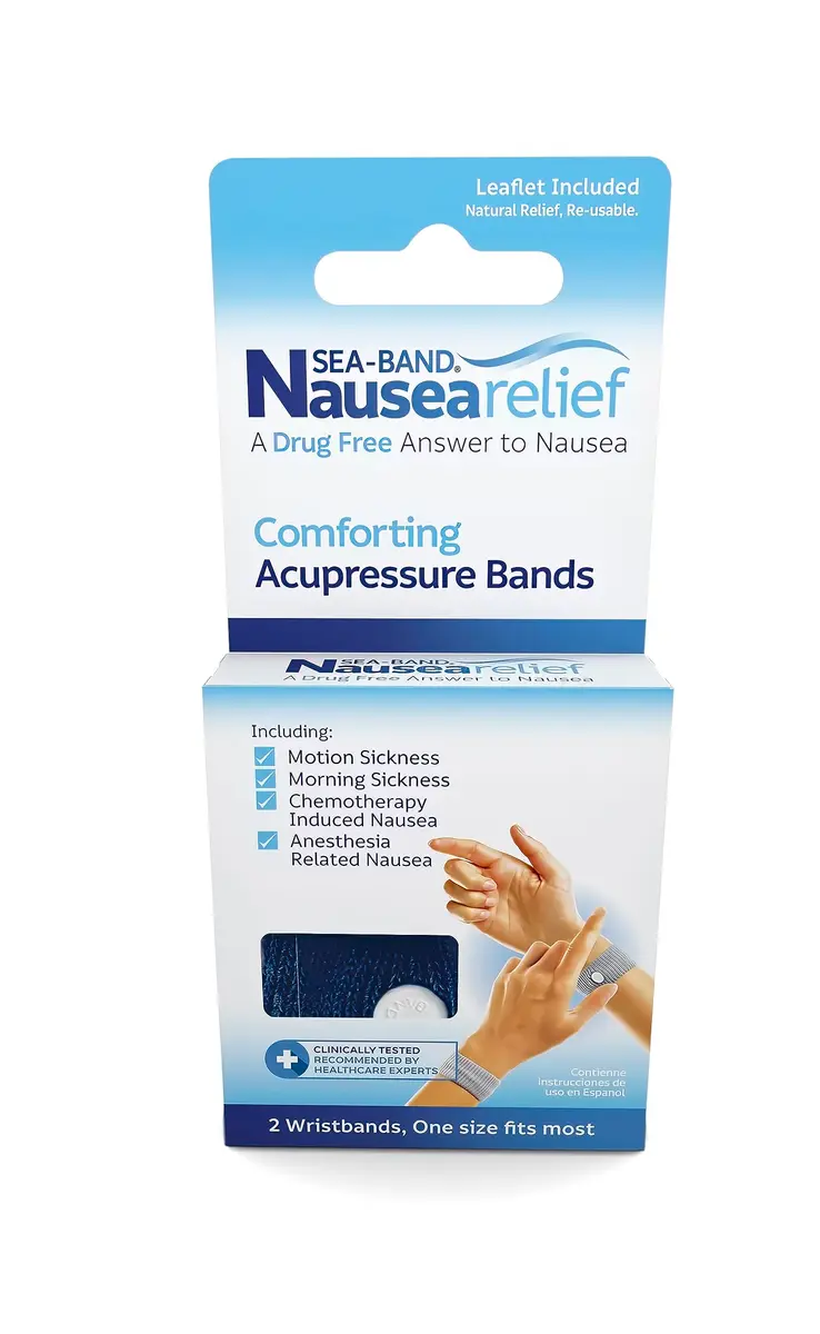 Sea-Band Acupressure Wristbands for Nausea Relief - Navy Blue (Pack of 2) - view 3