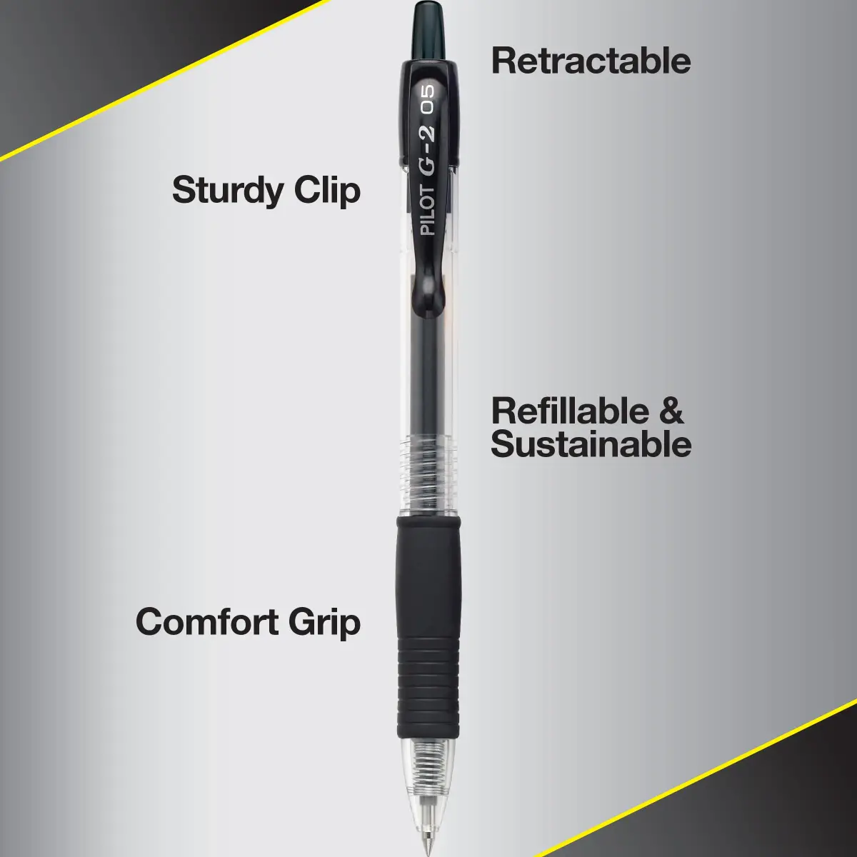 PILOT G2 Premium Gel Roller Pens, Extra Fine Point 0.5 mm, Black Ink, 24 Pens | Ideal for School, Journaling & Office Writing - view 5