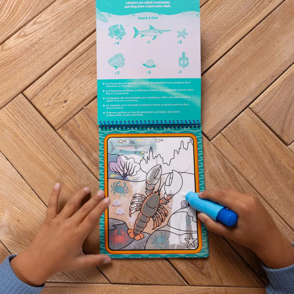 Melissa & Doug On The Go Water Wow! Under The Sea Activity Pad (Pack of 2) | Reusable Water-Reveal Coloring Fun - view 7