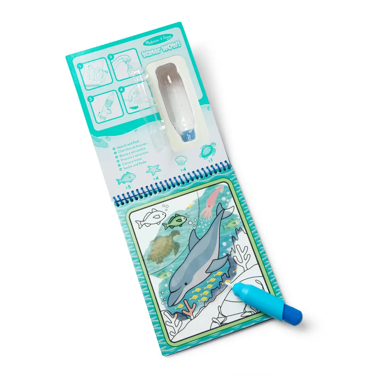 Melissa & Doug On The Go Water Wow! Under The Sea Activity Pad (Pack of 2) | Reusable Water-Reveal Coloring Fun - view 4