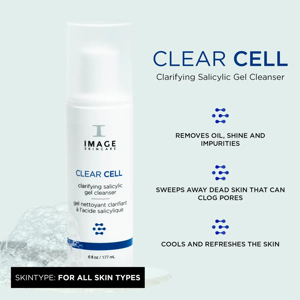 IMAGE Skincare Salicylic Gel Cleanser 6 fl oz | Gentle Foaming Face Wash for Oily Skin - view 2