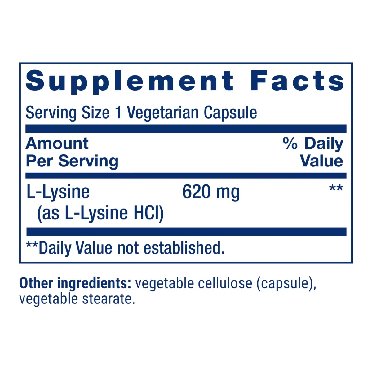 Life Extension L-Lysine 620mg Vegetarian Capsules (200 Count) | Essential Amino Acid for Healthy Nitrogen Balance - view 2