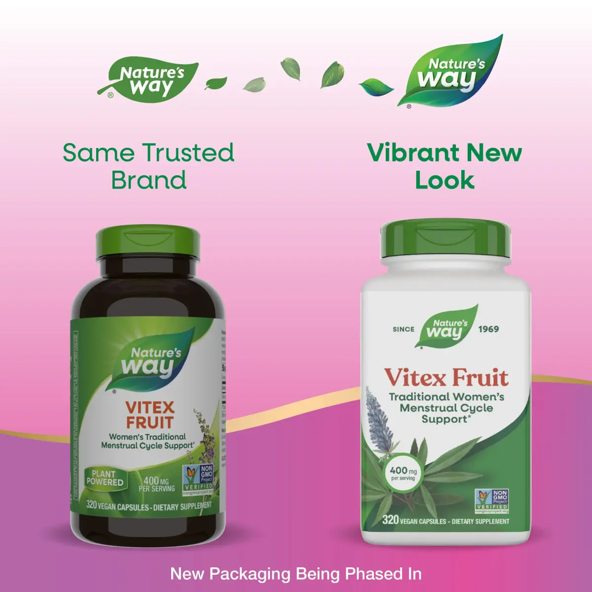 Nature's Way Vitex Fruit Capsules | 640 Count (320 Capsules x 2) Vegan Herbal Supplement - view 2