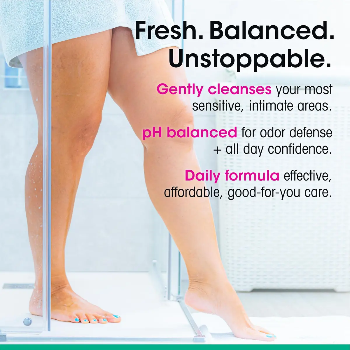 vH essentials Daily Feminine Wash 20 Fl Oz (600ml) | pH Balancing with Tea Tree Oil & Prebiotics - view 3