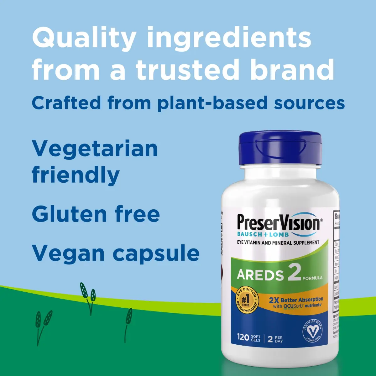 PreserVision AREDS 2 Vegan Soft Gels Eye Vitamin & Mineral Supplement 240 Count (Pack of 2) | Clinically Proven Eye Health Formula - view 5