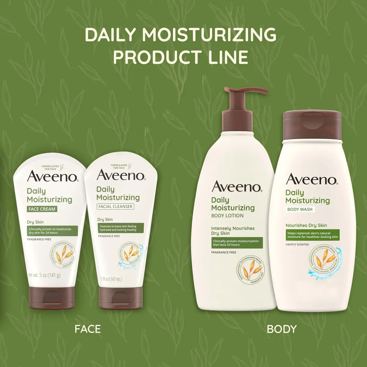 Aveeno Daily Moisturizing Facial Cleanser for Dry Skin | Gentle Hydrating Oat Formula (12 Fl Oz) | Fragrance-Free - view 6