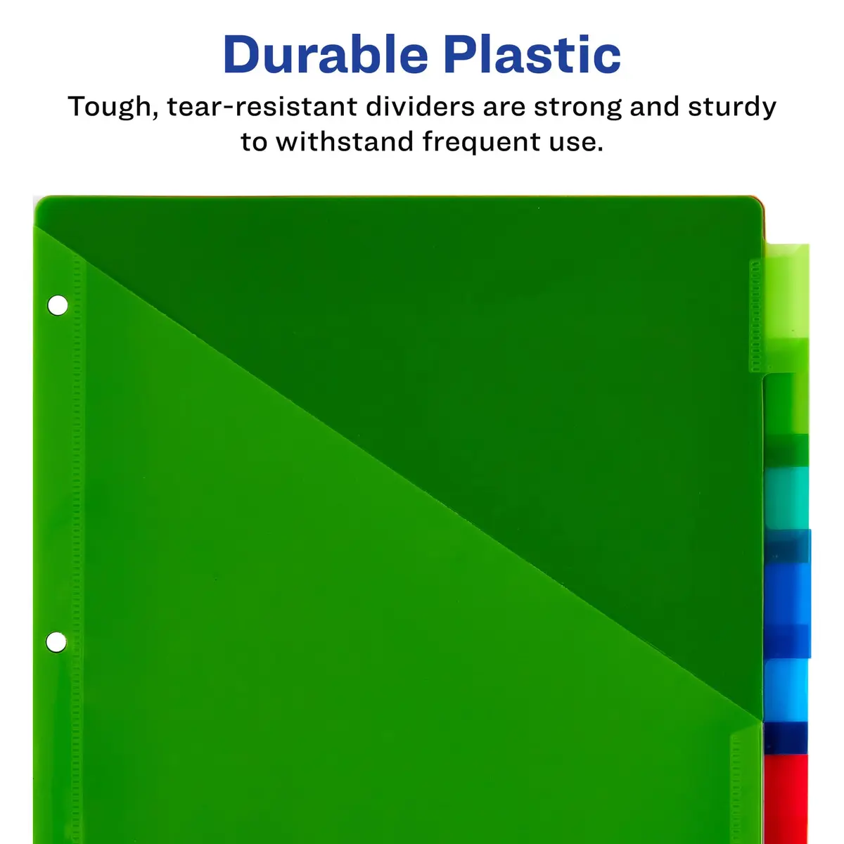 Avery Big Tab Insertable Plastic Dividers for 3 Ring Binders, 8 Tabs, Multicolor, Pack of 2 | Larger Tabs for Easy Labeling (70-120 chars) - view 5
