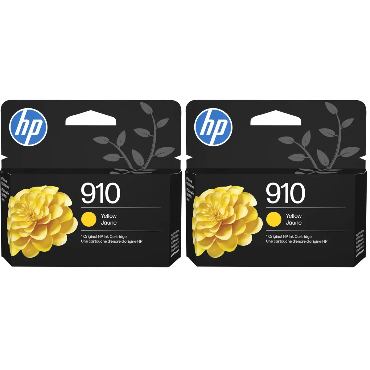 HP 910 Yellow Ink Cartridge 2 Pack | Fade-Resistant Documents & Brilliant Images - main product image