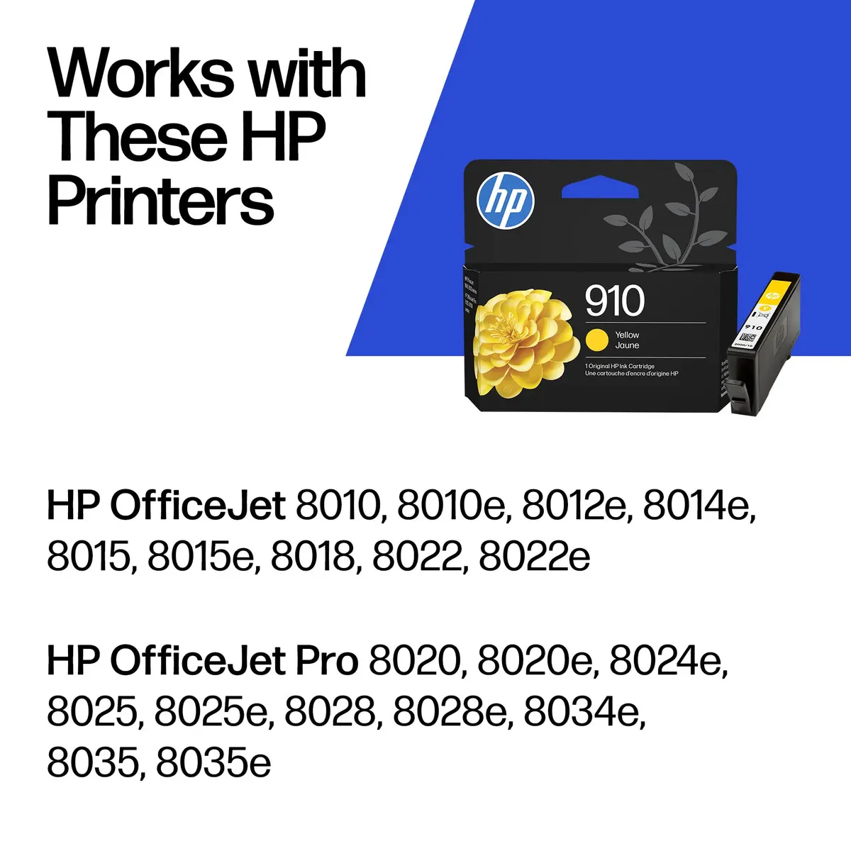 HP 910 Yellow Ink Cartridge 2 Pack | Fade-Resistant Documents & Brilliant Images - view 2