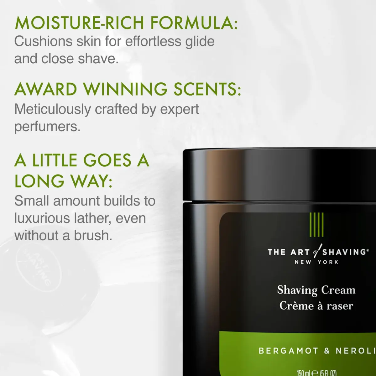 The Art of Shaving Bergamot & Neroli Shaving Cream for Men, 296ml (10 Fl Oz) | Clinically Tested for Sensitive Skin - view 2