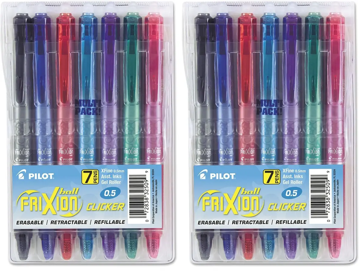 PILOT FriXion Clicker Gel Ink Pens 14-Pack Extra Fine 0.5mm | Erasable, Refillable & Retractable Multicolor Pens - main product image
