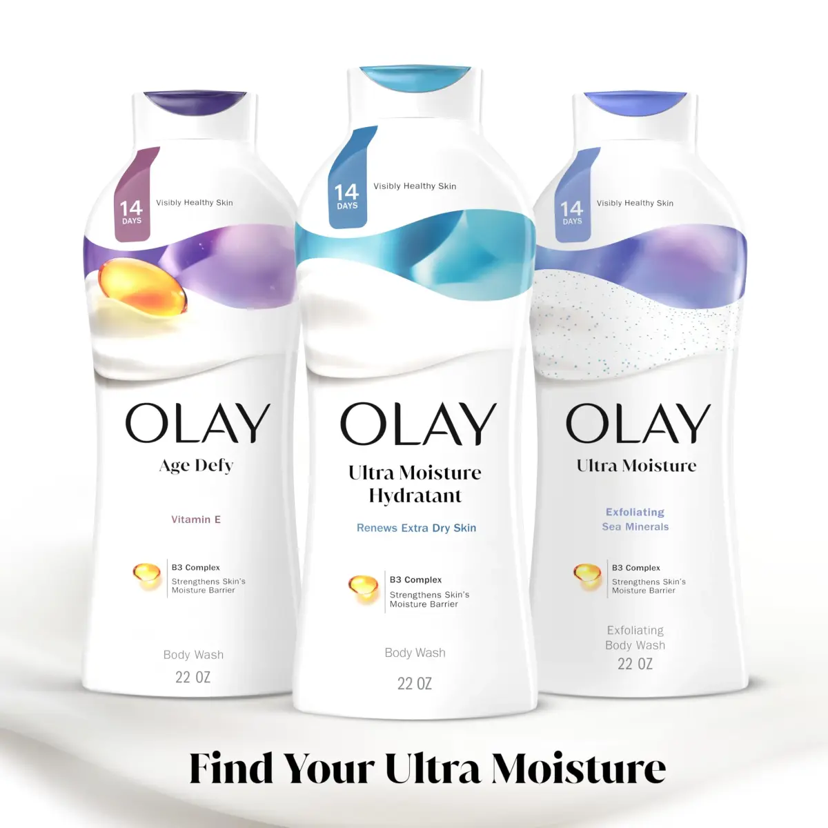 Olay Ultra Moisture Body Wash for Extra Dry Skin 676ml (22 Fl Oz) Pack of 2 | Hydrating & Refreshing with Vitamin B3 Complex - view 7