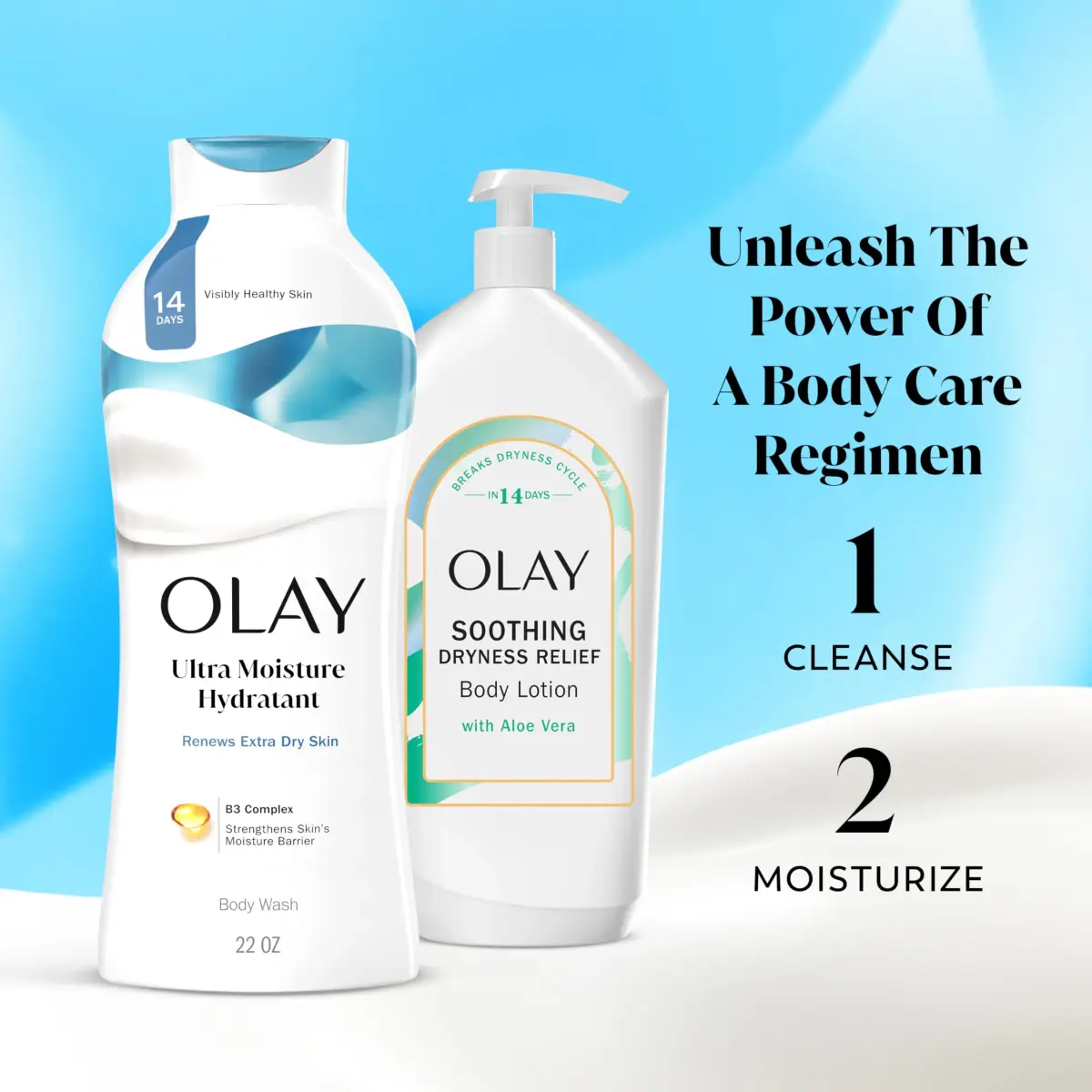 Olay Ultra Moisture Body Wash for Extra Dry Skin 676ml (22 Fl Oz) Pack of 2 | Hydrating & Refreshing with Vitamin B3 Complex - view 8