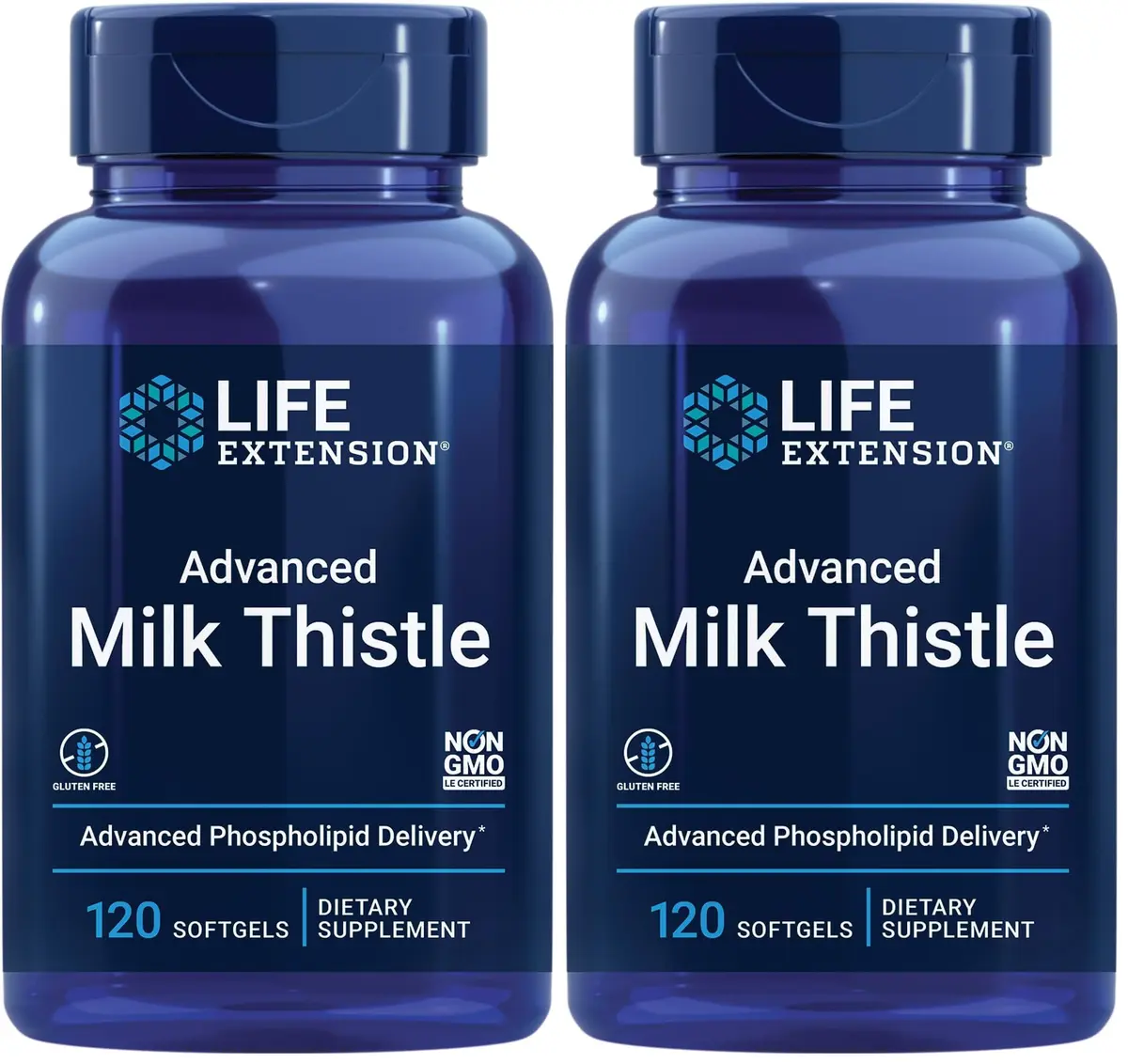 Life Extension Advanced Milk Thistle Softgels 120 Count (Pack of 2) | Liver Health Supplement with Silymarin & Silybin - main product image