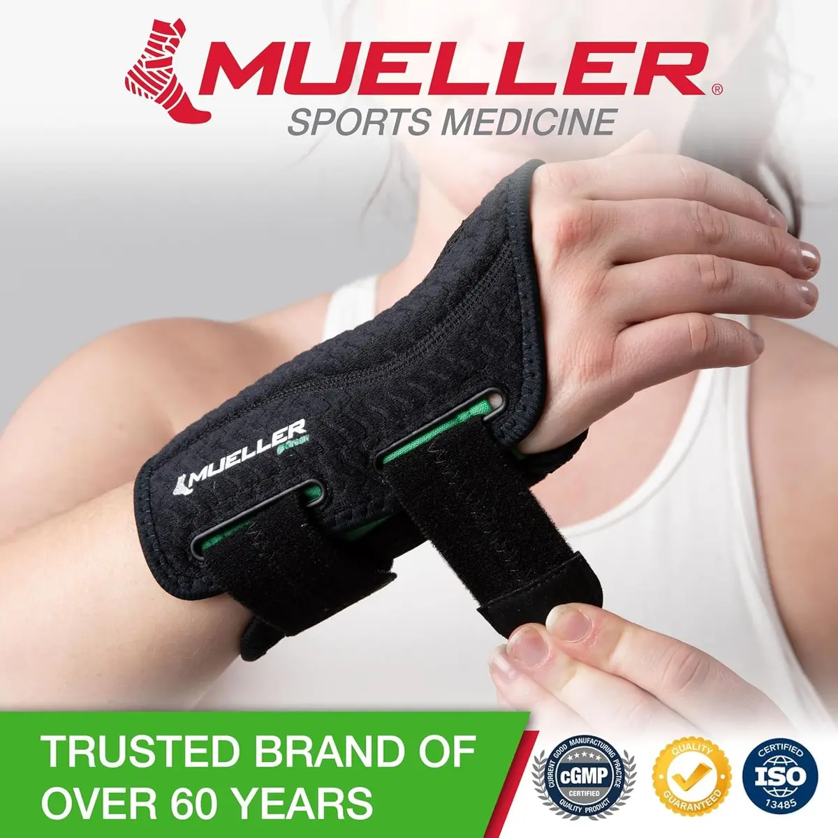 MUELLER Green Fitted Wrist Brace,Left,LG/XL (Pack of 2) | Support for Carpal Tunnel & Arthritis - view 5