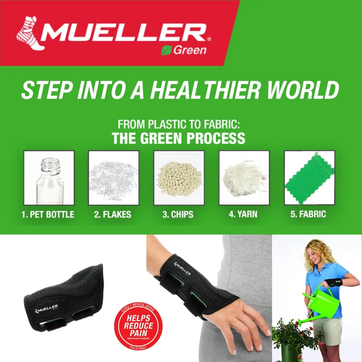 MUELLER Green Fitted Wrist Brace,Left,LG/XL (Pack of 2) | Support for Carpal Tunnel & Arthritis - view 8