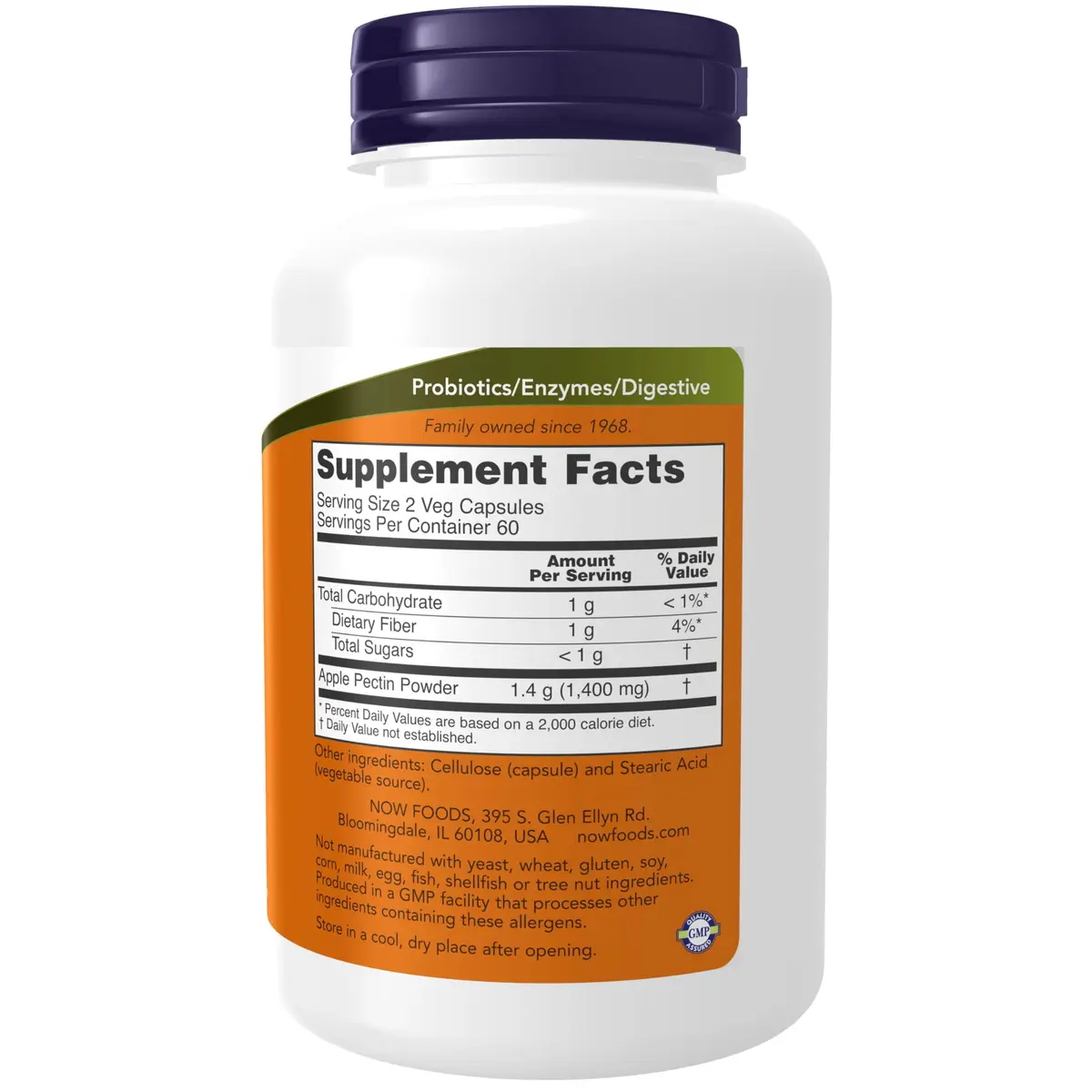 NOW Foods Apple Pectin 700 mg Veg Capsules (240 Count / 120 Count Pack of 2) | Intestinal Support with Dietary Fiber - view 2