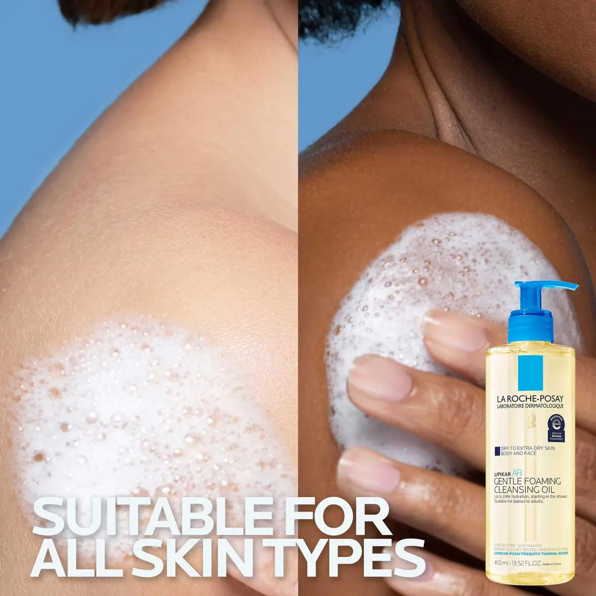 La Roche-Posay Lipikar AP+ Gentle Foaming Cleansing Oil 800ml (27.04 Fl Oz) | 24-Hour Hydration for Dry, Sensitive Skin - view 5