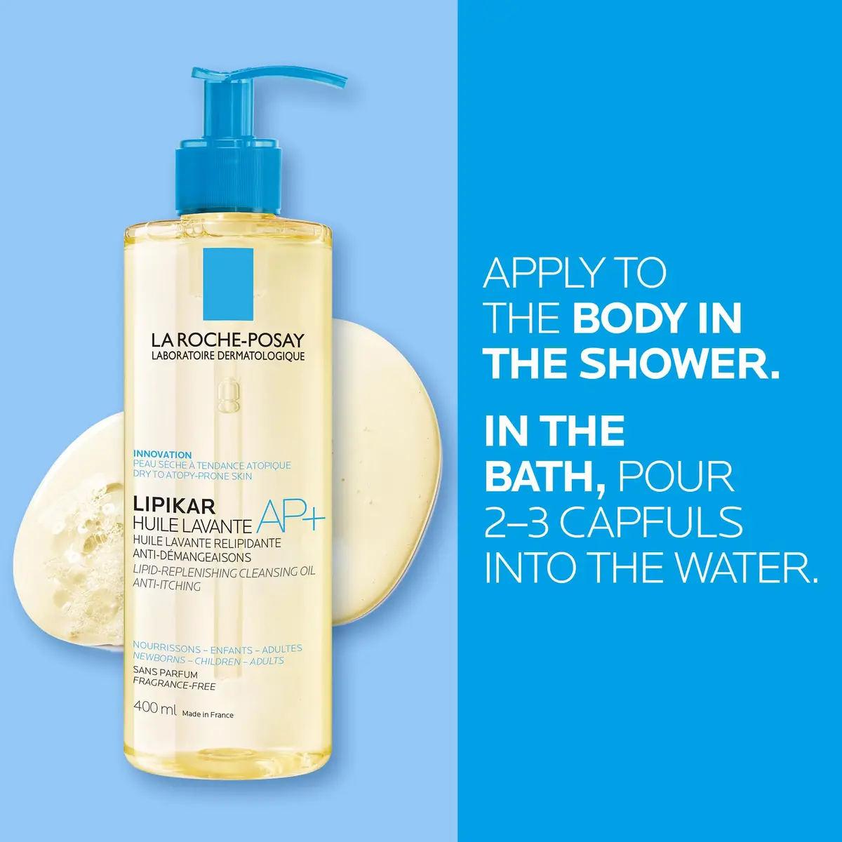 La Roche-Posay Lipikar AP+ Gentle Foaming Cleansing Oil 800ml (27.04 Fl Oz) | 24-Hour Hydration for Dry, Sensitive Skin - view 8