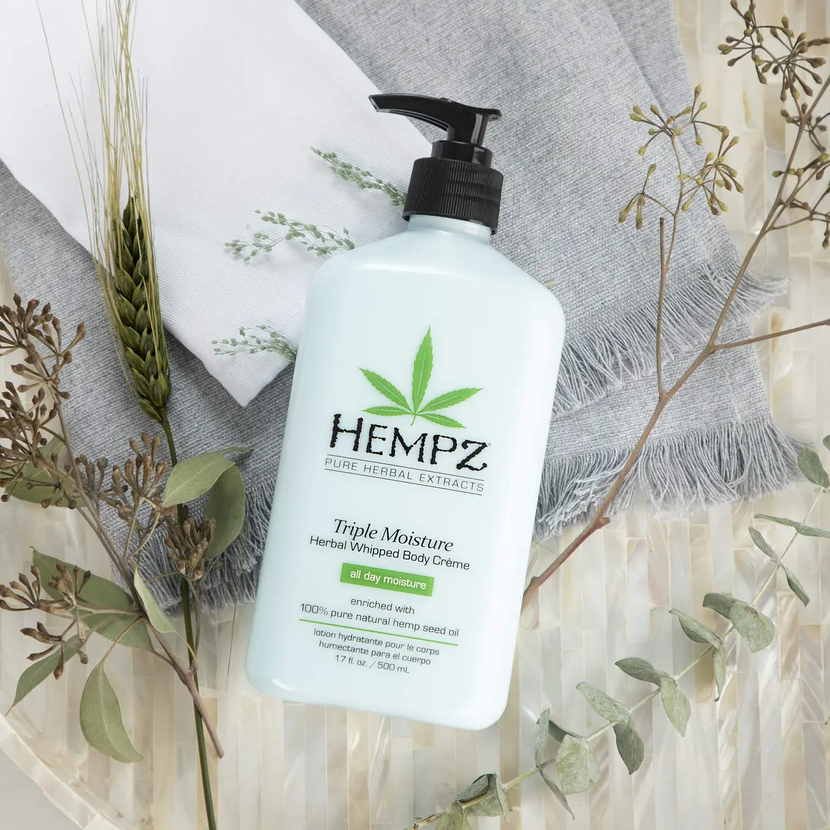 Hempz Triple Moisture Body Moisturizer with Vitamin C & Hemp Seed Oil, 1 L (34 Fl Oz) | Pack of 2 - view 7